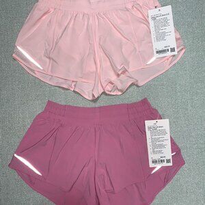 Lot of 2 Lululemon NWT Hotty Hot Low-Rise Lined Short 2.5" Size 6